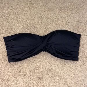 Black strapless bathing suit top